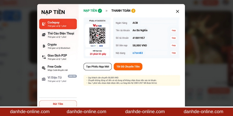 Hướng Dẫn Nạp Tiền Lô Đề 3 Quét mã nạp tiền đánh đề online